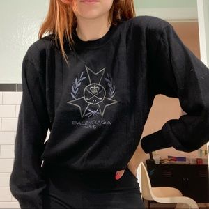 Faux Balenciaga golf club sweater with shoulder pads!